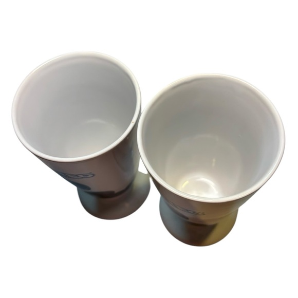 2X Oreo Cookie Ceramic Ice Cream Footed Milkshake Cups 16 oz Glasses set of 2. - Picture 2 of 5